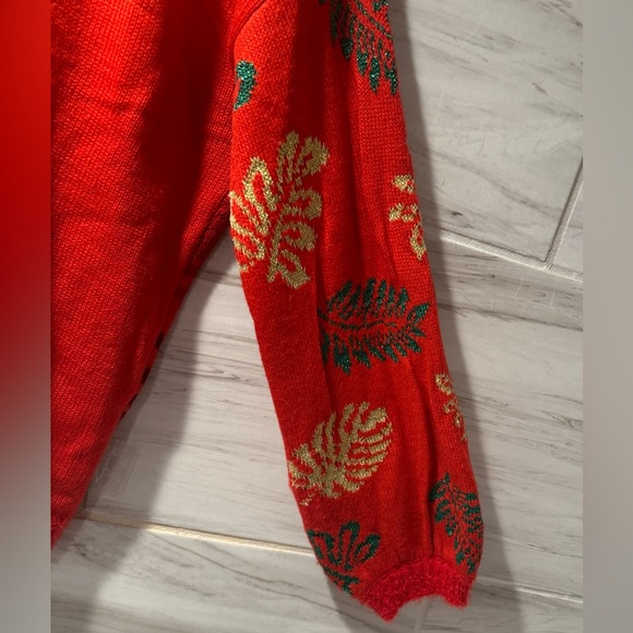 Women’s Red 33 Degress Flamingo Christmas Sweater Size Large - Picture 3 of 10